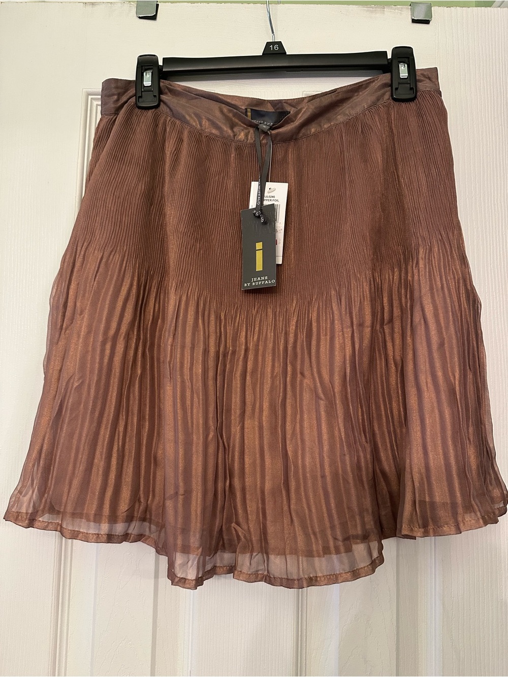Jeans by Buffalo Copper Bronze Pleated Skater Skirt